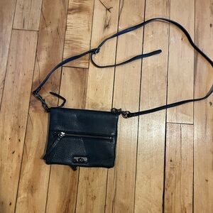 Black Leather Crossbody Bag